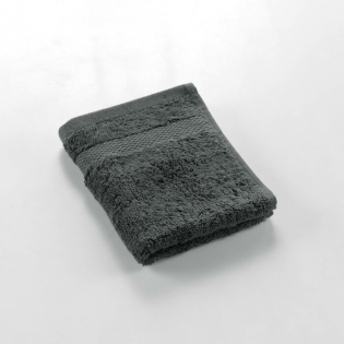 Serviette invité 30 x 50 cm coton éponge unie Élégance Anthracite