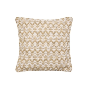 Coussin déhoussable 40 x 40 cm – Coton/Polyester avec fil métallisé Loumeo Naturel