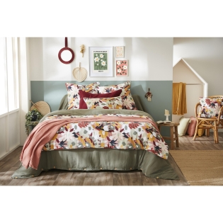 Bout de Lit 90 x 200 cm – Gaze de Coton Imprimée LÉANE