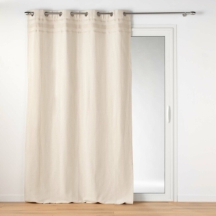 Rideau a oeillets 140 x 240 cm Coton jacquard Doreline sur Mon Linge de Maison Rideau a oeillets 140 x 240 cm Coton jacquard Doreline