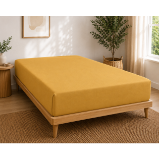Drap-housse 140 x 190 cm Percale de Coton Peigné Mangue – 80 fils/cm² – Bonnet 35 cm sur Mon Linge de Maison Drap-housse 140 x 190 cm Percale de Coton Peigné Mangue – 80 fils/cm² – Bonnet 35 cm