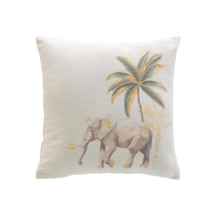 Coussin déhoussable 45 x 45 cm – Polycoton imprimé métallisé Willo sur Mon Linge de Maison Coussin déhoussable 45 x 45 cm – Polycoton imprimé métallisé Willo