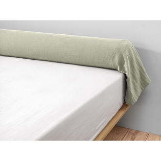 Taie de traversin gaze de coton Bio 85 x 185 cm vert d'eau