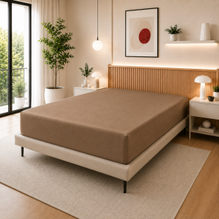 Drap Housse 140 x 190 cm Taupe – 100% Coton 57 Fils/cm² – Bonnet 30 cm sur Mon Linge de Maison Drap Housse 140 x 190 cm Taupe – 100% Coton 57 Fils/cm² – Bonnet 30 cm