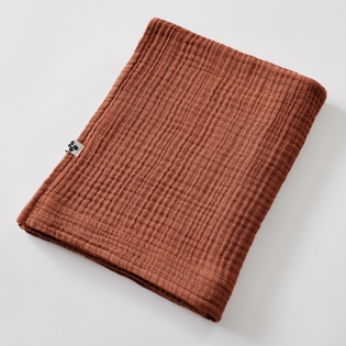 Drap de Bain 90 x 150 cm - Double Gaze de Coton 220 g/m² - Gaia Terracotta