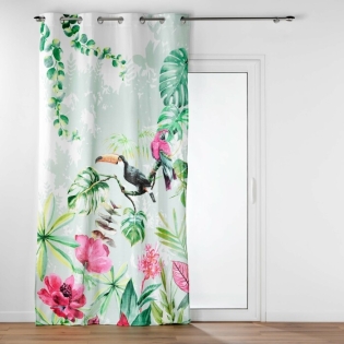 Rideau à œillets 140 x 260 cm – 100% coton imprimé – Modèle Louisiane sur Mon Linge de Maison Rideau à œillets 140 x 260 cm – 100% coton imprimé – Modèle Louisiane