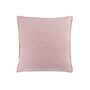 Housse de coussin 40 x 40 cm microfibre bicolore Mellow chic Rose/blanc