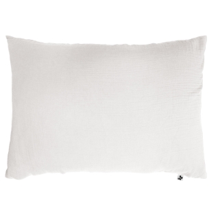 Taie d'oreiller en double gaze de coton – 50 x 70 cm – Blanc sur Mon Linge de Maison Taie d'oreiller en double gaze de coton – 50 x 70 cm – Blanc