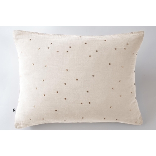 Taie d'oreiller gaze de coton 50 x 70 cm gaïa chic pampa Naturel