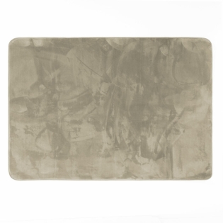  Tapis Rectangle 120x170 cm – Flanelle Unie Ultra Douce – Taupe – Finition Biais