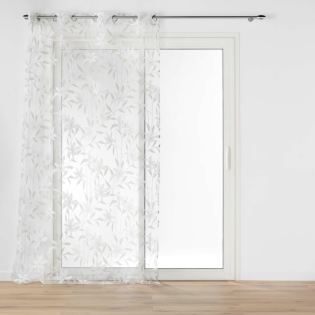 Voilage a oeillets 140 x 240 cm voile dévoré métallisé Dolia