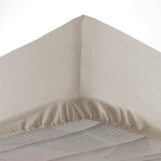 Drap housse 90 x 190 cm bonnet 30 cm Microfibre Oscar Naturel sur Mon Linge de Maison Drap housse 90 x 190 cm bonnet 30 cm Microfibre Oscar Naturel