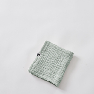 Serviette invité 30 x 50 cm - Quadruple Gaze de Coton 220 g/m² - Gaia Eucalyptus