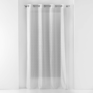 Voilage à œillets 140 x 240 cm – Maille CASTILLE Blanc – Finition élégante et moderne sur Mon Linge de Maison Voilage à œillets 140 x 240 cm – Maille CASTILLE Blanc – Finition élégante et moderne