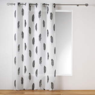 Voilage a oeillets 140 x 240 cm effet lin imprime eternity Naturel sur Mon Linge de Maison Voilage a oeillets 140 x 240 cm effet lin imprime eternity Naturel