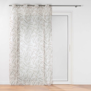 Voilage a oeillets 140 x 240 cm voile sablé imprimé Alma Naturel sur Mon Linge de Maison Voilage a oeillets 140 x 240 cm voile sablé imprimé Alma Naturel