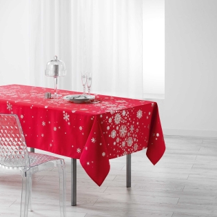 Nappe rectangle 150 x 300 cm polyester imprime argent constellation Rouge sur Mon Linge de Maison Nappe rectangle 150 x 300 cm polyester imprime argent constellation Rouge