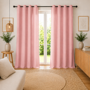 Lot de 2 Rideaux 100% Coton Prélavé 140 x 260 cm – KALA Pivoine