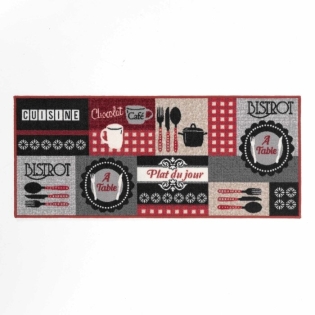 Tapis antidérapant rectangle 50 x 120 cm imprime Digital menu