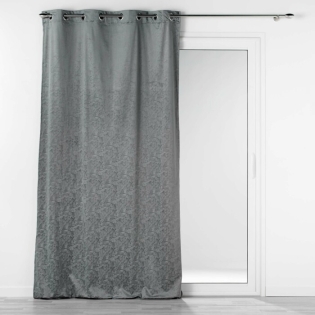 Rideau a oeillets 135 x 240 cm velours imprimé relief ton sur ton Aquarelle Anthracite sur Mon Linge de Maison Rideau a oeillets 135 x 240 cm velours imprimé relief ton sur ton Aquarelle Anthracite