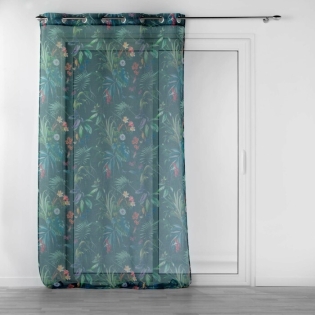 Panneau a oeillets 140 x 240 cm voile sable imprime feerie Emeraude