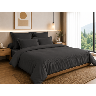 Housse de Couette 260 x 240 cm – 100% Coton 57 Fils/cm² – Truffe