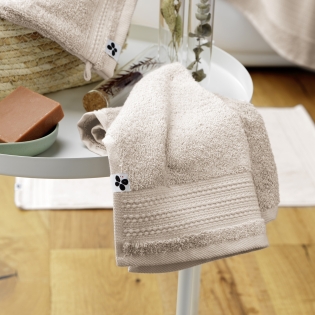 Serviette invité 30 x 50 cm éponge unie garance pampa Naturel