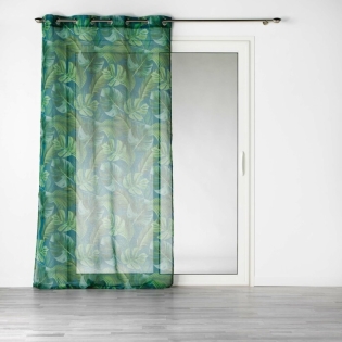 Panneau a oeillets 140 x 240 cm voile sable imprime rio Bleu