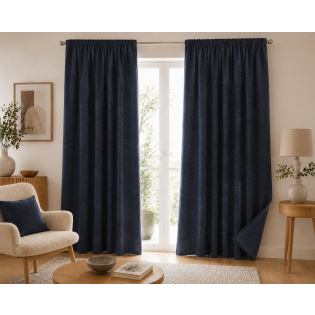 Lot de 2 Rideaux Blackout Minuit 140 x 260 cm – Occultant Polaire – Galon Fronceur