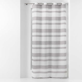 Voilage a oeillets 140 x 240 cm tissé bayadere Palerma Blanc sur Mon Linge de Maison Voilage a oeillets 140 x 240 cm tissé bayadere Palerma Blanc