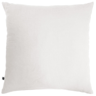 Taie d'oreiller en double gaze de coton – 60 x 60 cm – Gaïa Blanc sur Mon Linge de Maison Taie d'oreiller en double gaze de coton – 60 x 60 cm – Gaïa Blanc