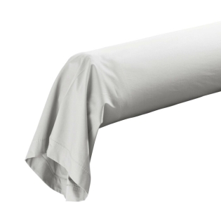 Taie de traversin 85 x 185 cm percale uni 78 fils percaline  +p. bourdon White