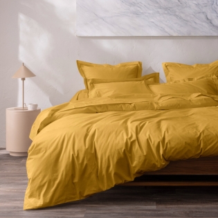 Housse de couette 240 x 220 cm Grand Hôtel Signature Mangue — Percale de coton peigné 80 fils/cm²