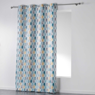 Rideau à œillets 140 x 260 cm – Polyester imprimé Palpito Blanc sur Mon Linge de Maison Rideau à œillets 140 x 260 cm – Polyester imprimé Palpito Blanc
