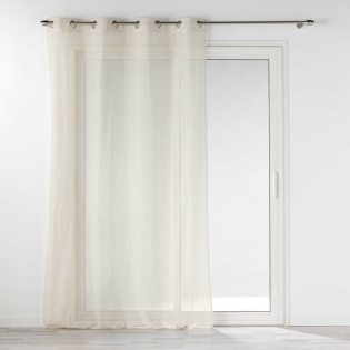 Voilage à œillets – 140 x 240 cm – Effet lin tissé Norine sur Mon Linge de Maison Voilage à œillets – 140 x 240 cm – Effet lin tissé Norine