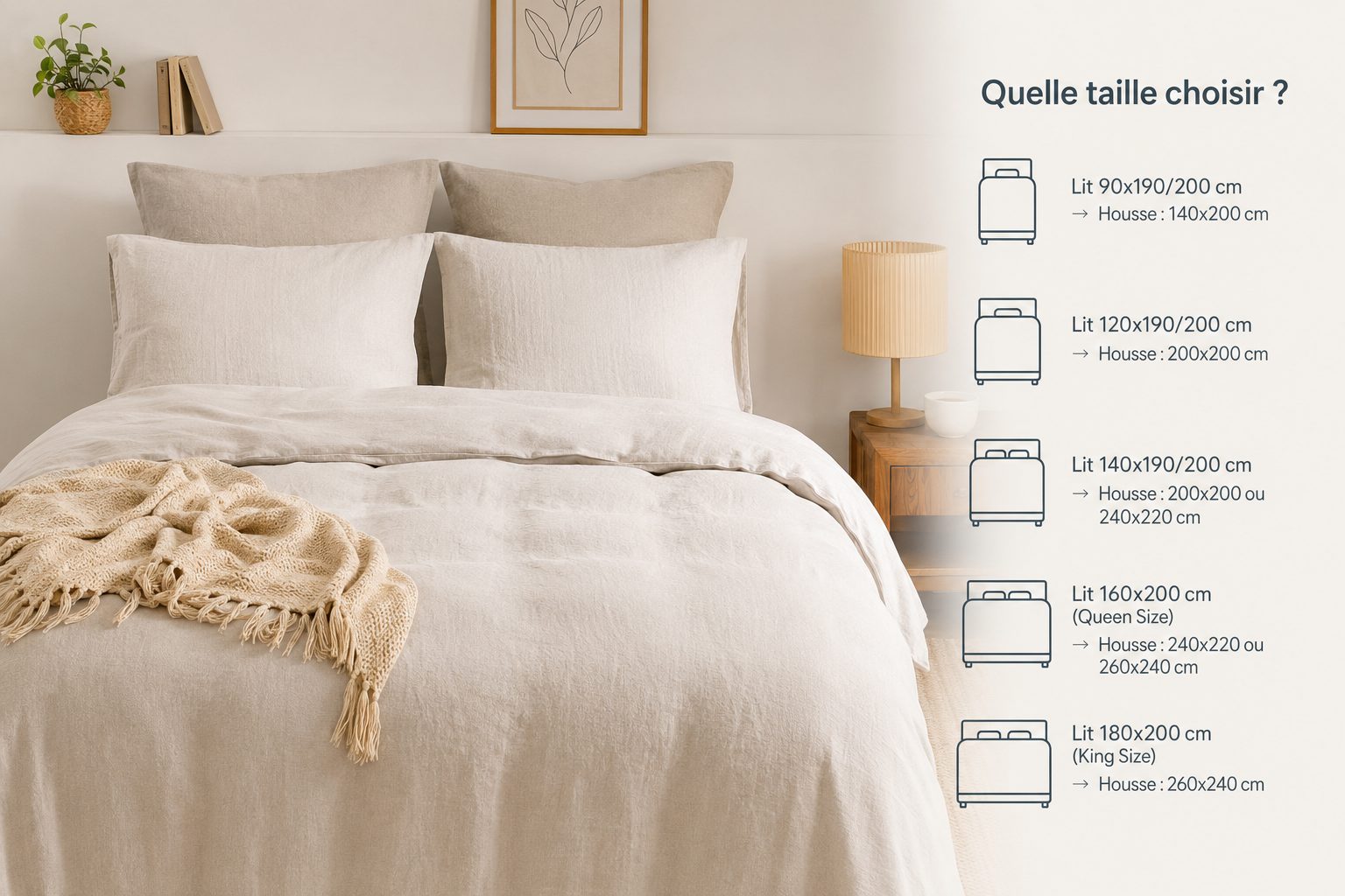 Quelle taille de housse de couette choisir ? Le guide complet