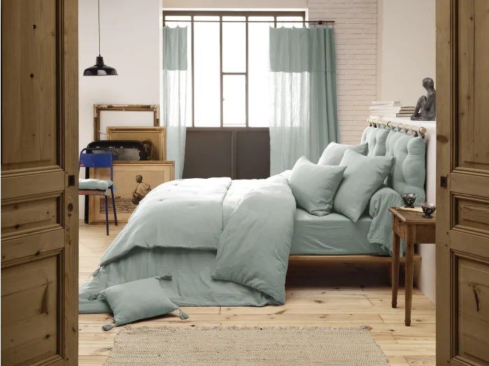 Housse de couette 200 x 200 cm en double gaze de coton – Eucalyptus