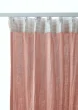 Lot de 2 Rideaux Galon Fronceur double Gaze de coton – Rose Pêche – 140 x 240 cm