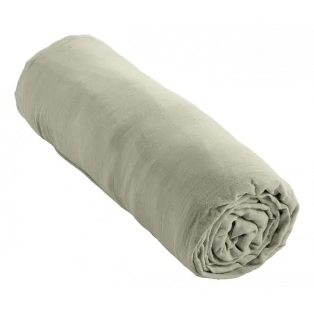 Drap Housse Double Gaze de Coton Vert d'eau – 90 x 190 cm – Bonnet 30 cm
