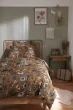 Housse de couette 140 x 200 cm double gaze de coton imprimée Camélia