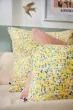 coussin déhoussable avec passepoil 40 x 60 cm gaze de coton imprimée manon