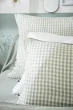 Taie d'oreiller carrée 60x60 cm en gaze de coton tissée – Modèle Vickie eucalyptus