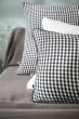 Taie d'oreiller carrée 60x60 cm en gaze de coton tissée – Modèle Vickie Noir