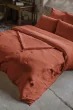 Housse de couette double gaze de coton 260 x 240 cm – Gaia Terracotta