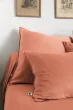 Taie de Traversin 43 x 185 cm - Lyocell Uni Lysandre Terracotta - 147 g/m²