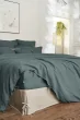 Drap plat 240 x 300 cm lin lavé soline Gris foncé