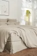 Drap plat 240 x 300 cm lin lavé soline sable Lin