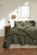 Drap Plat Soline 100% lin lavé – 270 x 300 cm – Thym (Lin Français)