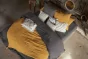 Housse de couette double gaze de coton luxe 240 x 220 cm Gaia Gris anthracite