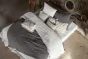 Housse de couette double gaze de coton luxe 240 x 220 cm Gaia Perle